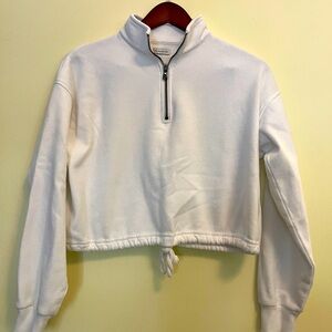 American Eagle crop 1/4 zip sweatshirt